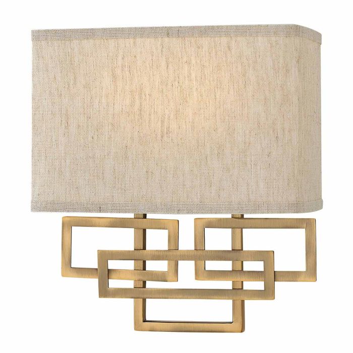elstead lighting Lanza 2 Light Wall Light - Brushed Bronze