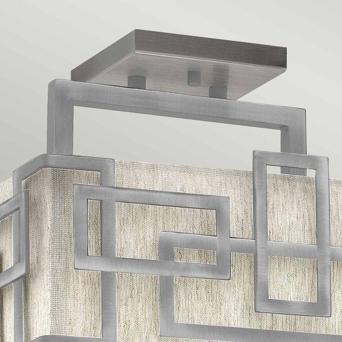 Elstead Lighting Lanza 3 Light Semi-Flush - Antique Nickel