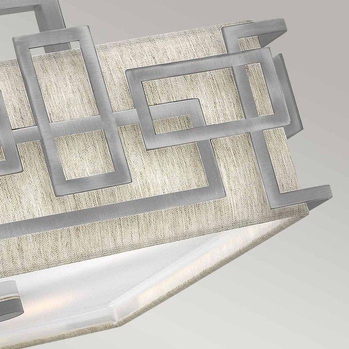 Elstead Lighting Lanza 3 Light Semi-Flush - Antique Nickel