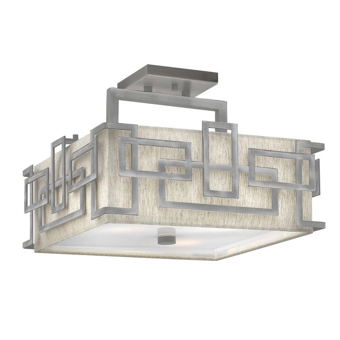 elstead lighting Lanza 3 Light Semi-Flush - Antique Nickel