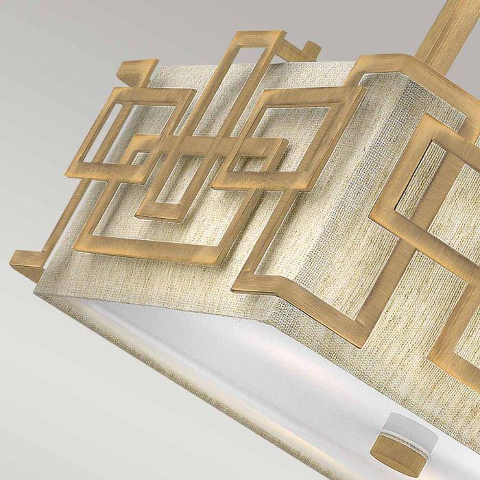 Elstead Lighting Lanza 3 Light Semi-Flush - Brushed Bronze