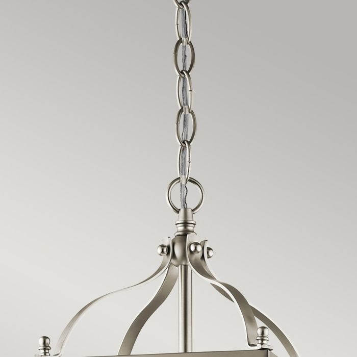 Elstead Lighting Larkin 2 Light Small Pendant - Brushed Nickel