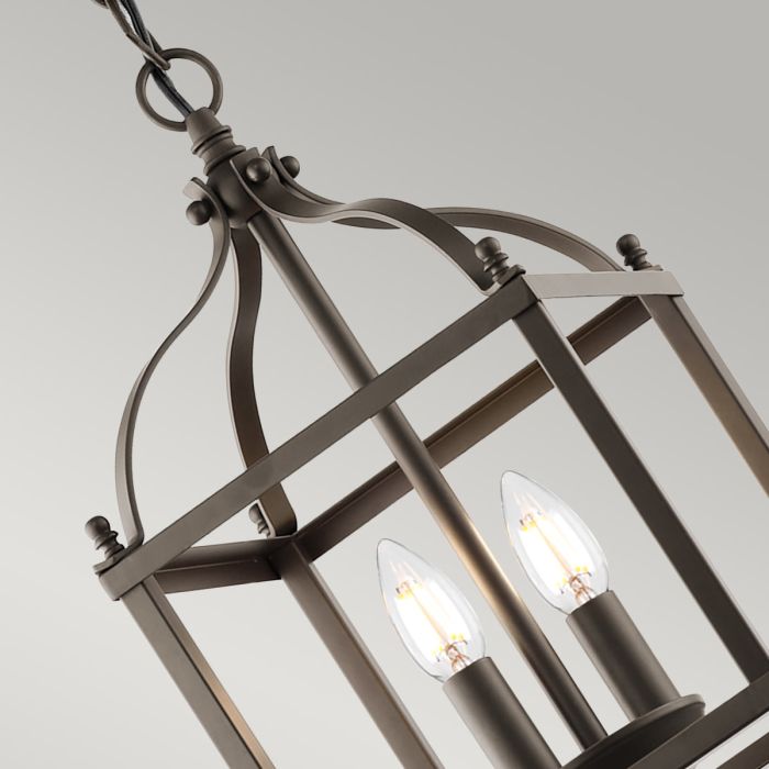 Elstead Lighting Larkin 2 Light Small Pendant - Olde Bronze