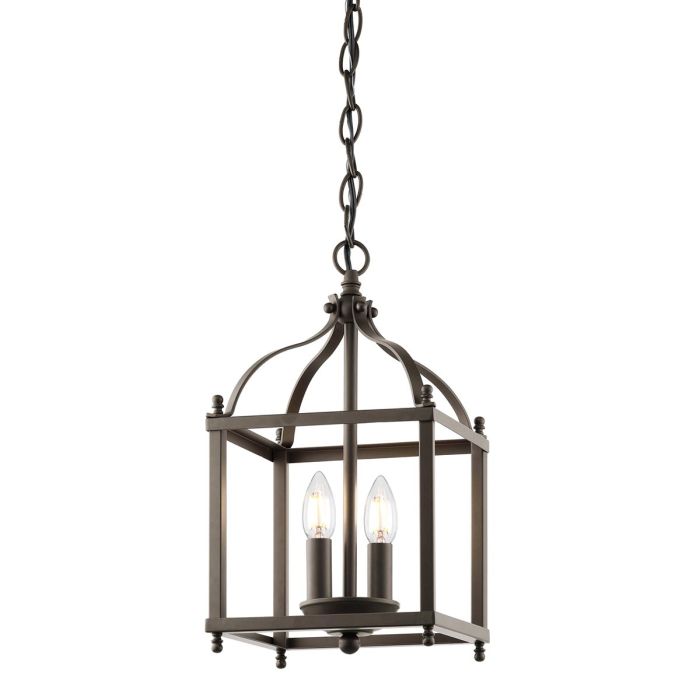 elstead lighting Larkin 2 Light Small Pendant - Olde Bronze