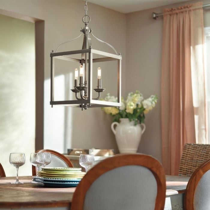 Elstead Lighting Larkin 3 Light Medium Pendant - Brushed Nickel