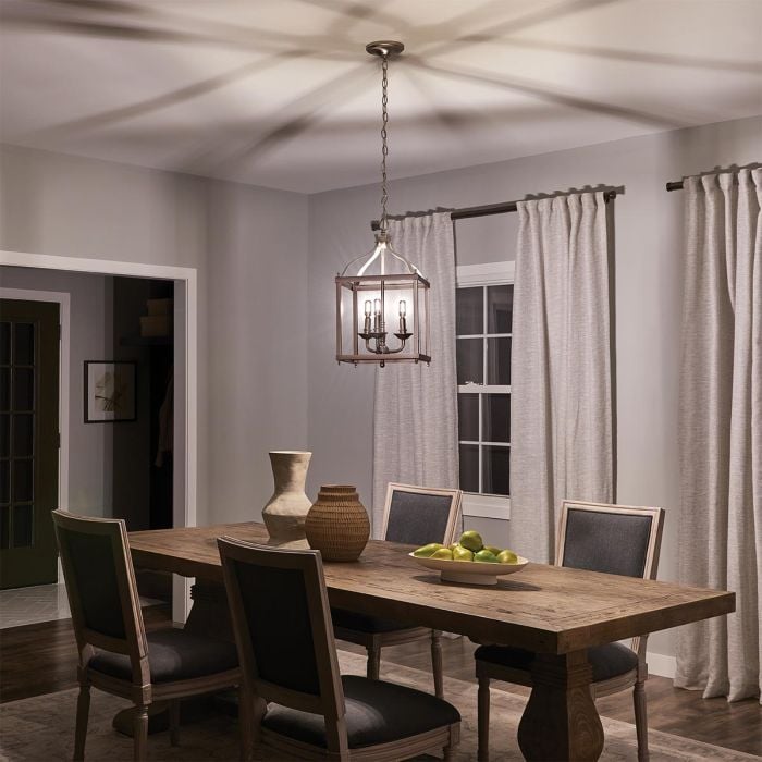 Elstead Lighting Larkin 3 Light Medium Pendant - Brushed Nickel