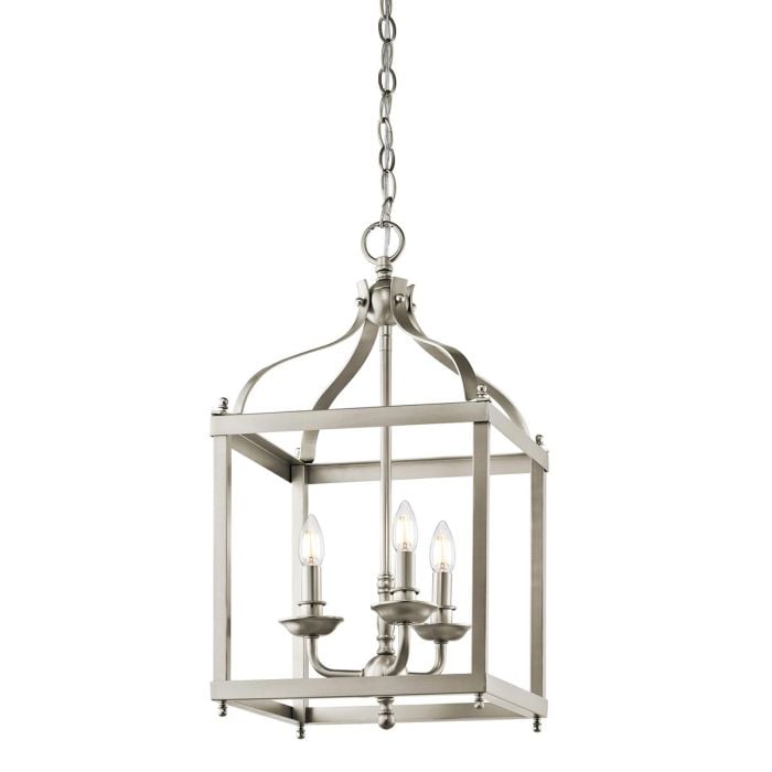 elstead lighting Larkin 3 Light Medium Pendant - Brushed Nickel