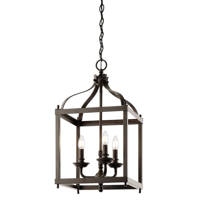 elstead lighting Larkin 3 Light Medium Pendant - Olde Bronze