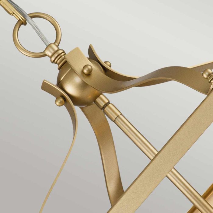 Elstead Lighting Larkin 3 Light Medium Pendant - Painted Natural Brass