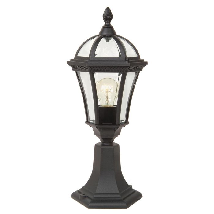 elstead lighting Ledbury 1 Light Pedestal Lantern - Black