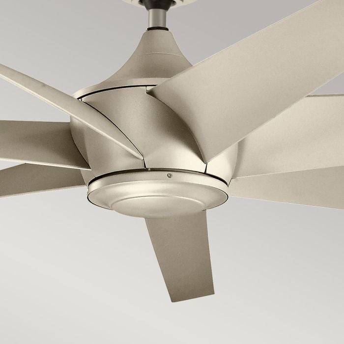 Elstead Lighting Lehr - 80in / 203cm Fan - Antique Satin Silver