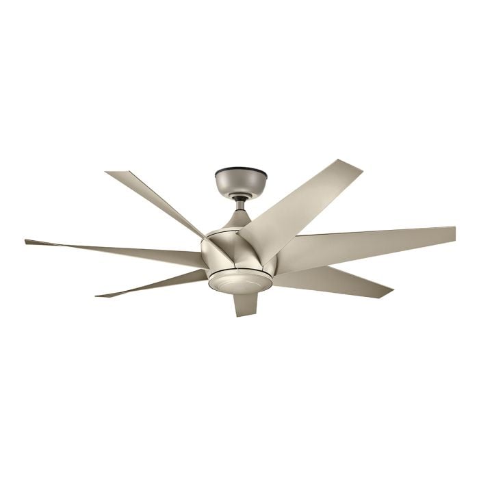 elstead lighting Lehr II - 54in / 137cm Fan - Antique Satin Silver
