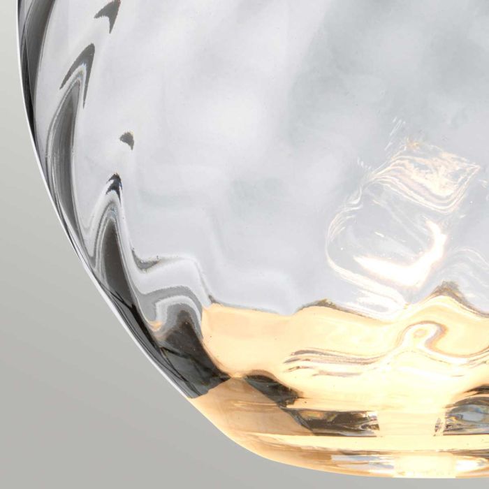 Elstead Lighting Lena 2 Light Large Smoke Table Lamp - Smoke-tinted Glass / Slate Shade