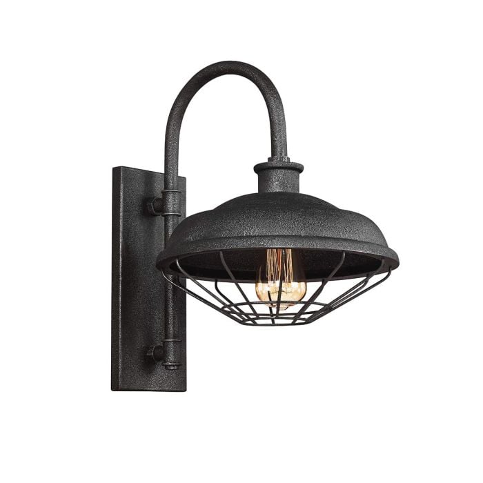elstead lighting Lennex 1 Light Wall Light - Slated Grey Metal