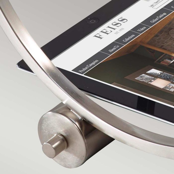 Elstead Lighting Lex 1 Light Table Lamp - Brushed Steel