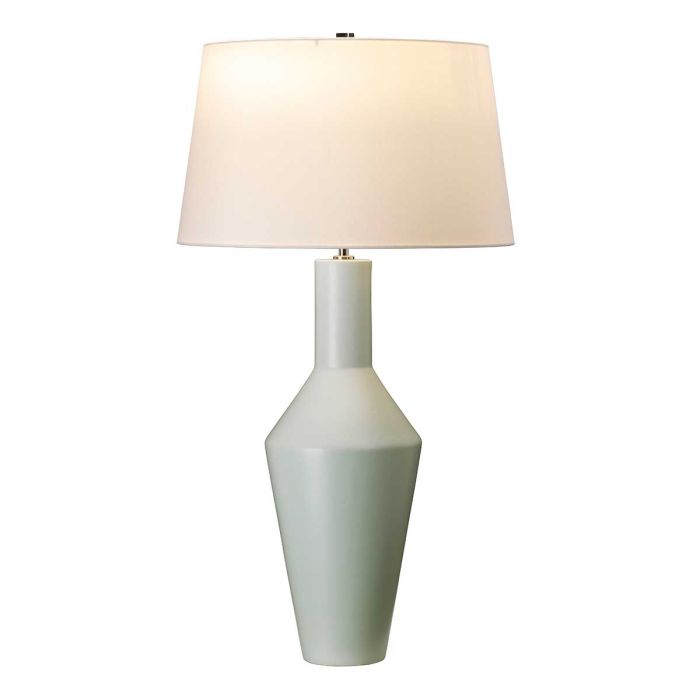 elstead lighting Leyton 1 Light Table Lamp - Pale Sage Green with Ivory Shade