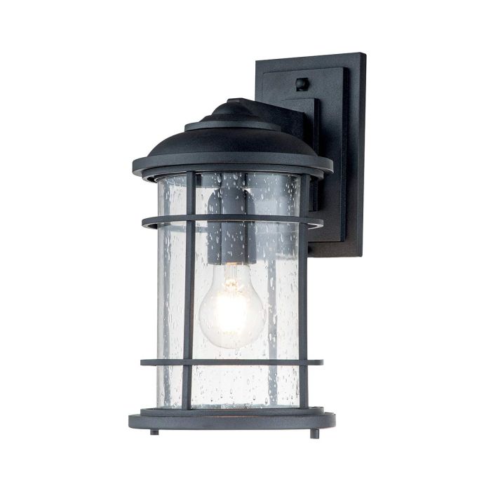elstead lighting Lighthouse 1 Light Medium Wall Lantern - Textured Black