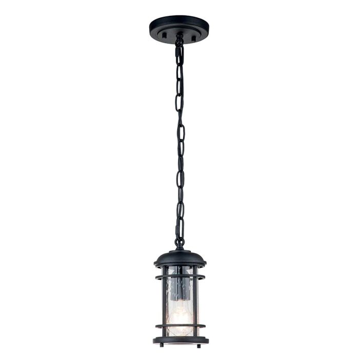elstead lighting Lighthouse 1 Light Small Chain Lantern - Textured Black