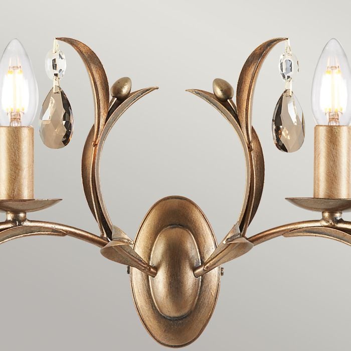 Elstead Lighting Lily 2 Light Wall Light - Bronze Patina