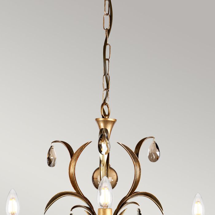 Elstead Lighting Lily 3 Light Chandelier - Bronze Patina