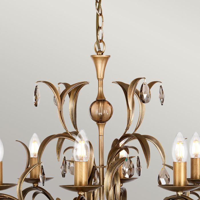 Elstead Lighting Lily 8 Light Chandelier - Bronze Patina
