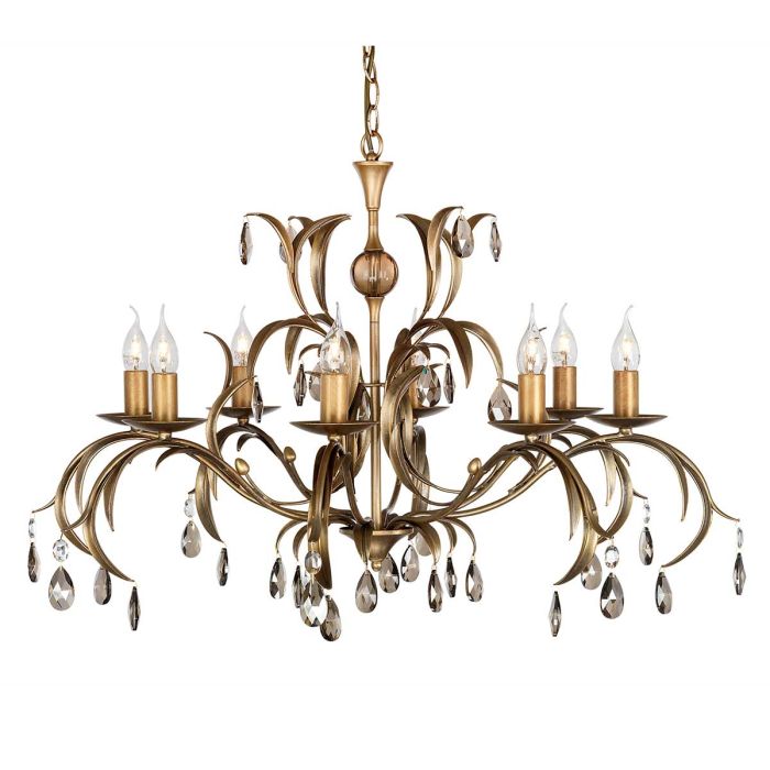 elstead lighting Lily 8 Light Chandelier - Bronze Patina