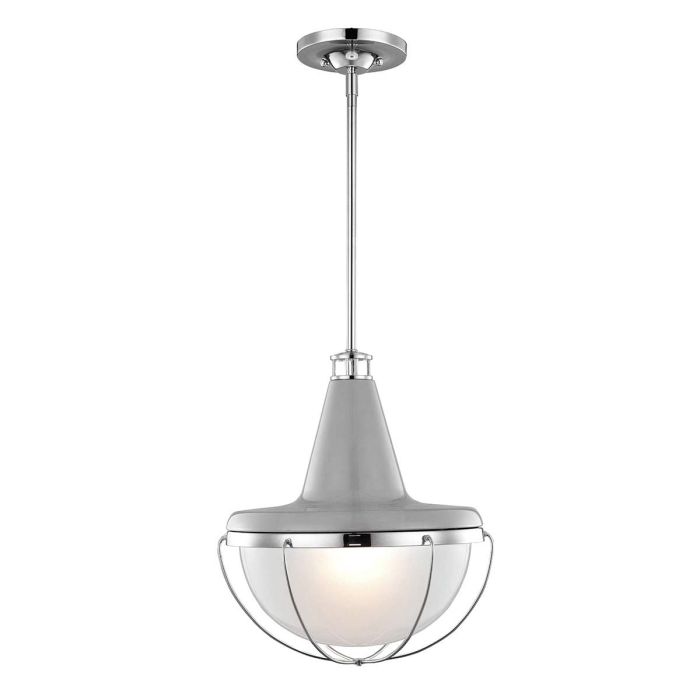 elstead lighting Livingston 1 Light Mini Pendant - Polished Nickel