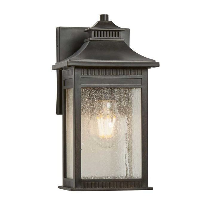 elstead lighting Livingston 1 Light Small Wall Lantern - Imperial Bronze