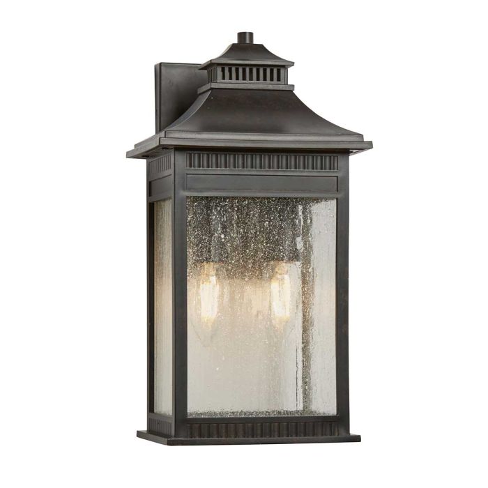 elstead lighting Livingston 2 Light Medium Wall Lantern - Imperial Bronze
