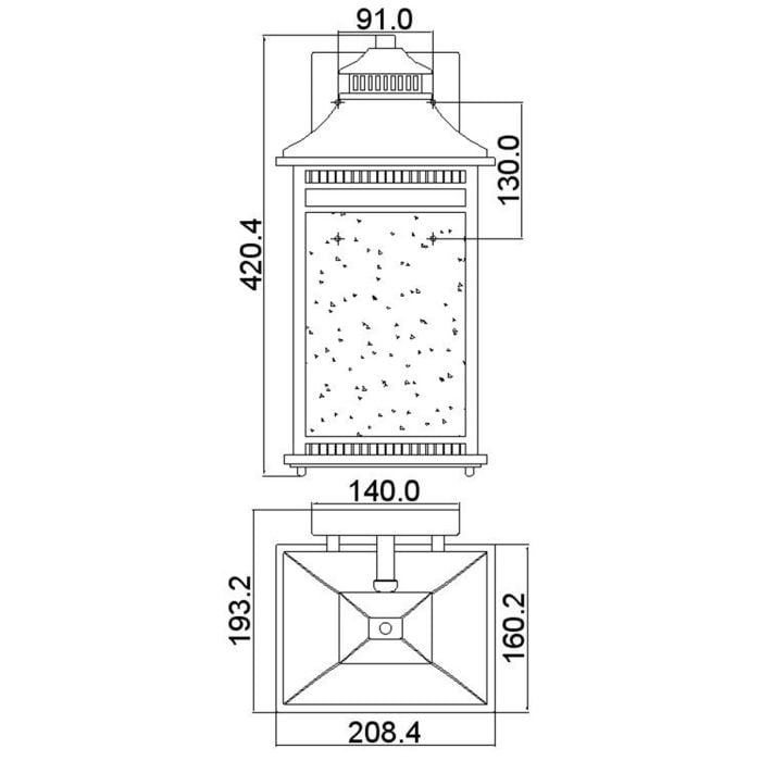 Elstead Lighting Livingston 3 Light Large Wall Lantern - Imperial Bronze