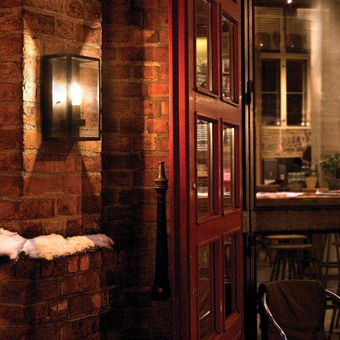 Elstead Lighting Lofoten 1 Light Half Lantern - Black