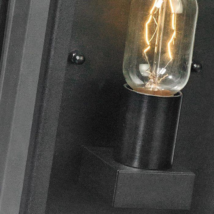 Elstead Lighting Lofoten 1 Light Half Lantern - Black