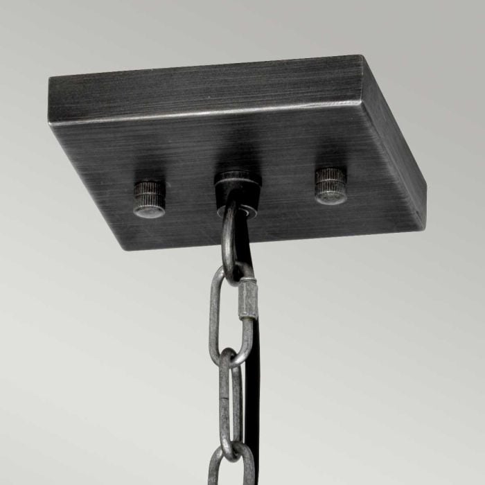 Elstead Lighting Louvre 1 Light Pendant - Painted Gunmetal