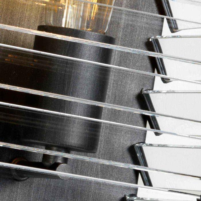 Elstead Lighting Louvre 2 Light Pendant - Painted Gunmetal