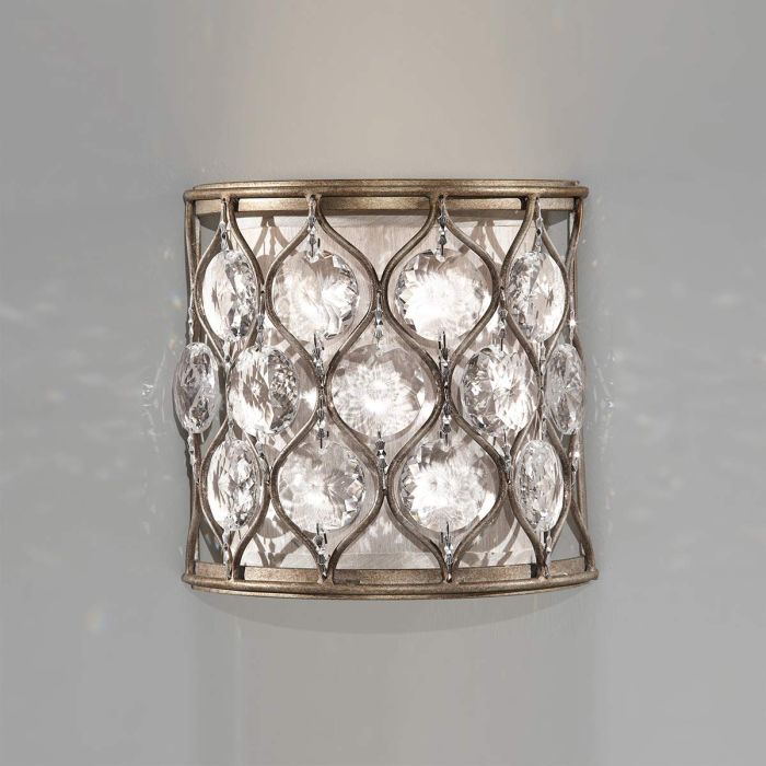 Elstead Lighting Lucia 1 Light Wall Light - Burnished Silver