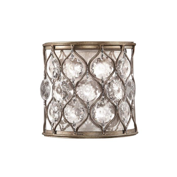 elstead lighting Lucia 1 Light Wall Light - Burnished Silver