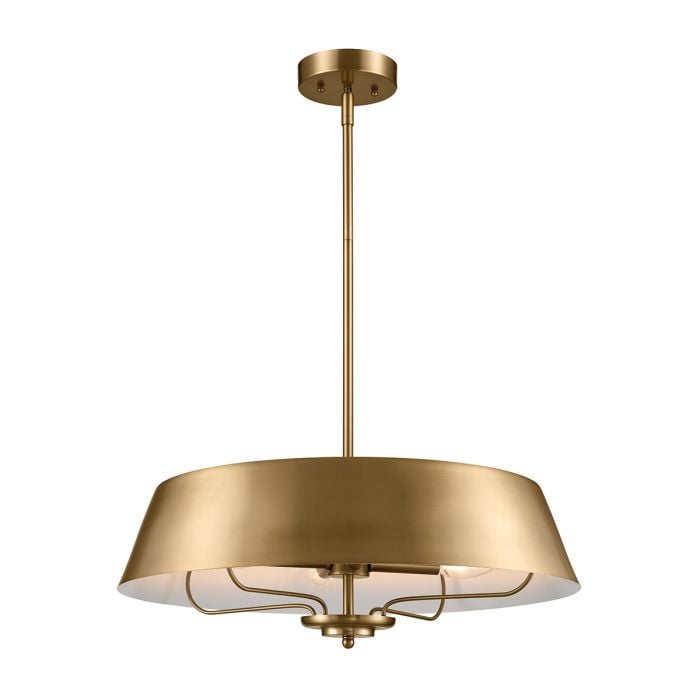 Elstead Lighting Luella 4lt Duo-Mount Pendant - Brushed Natural Brass