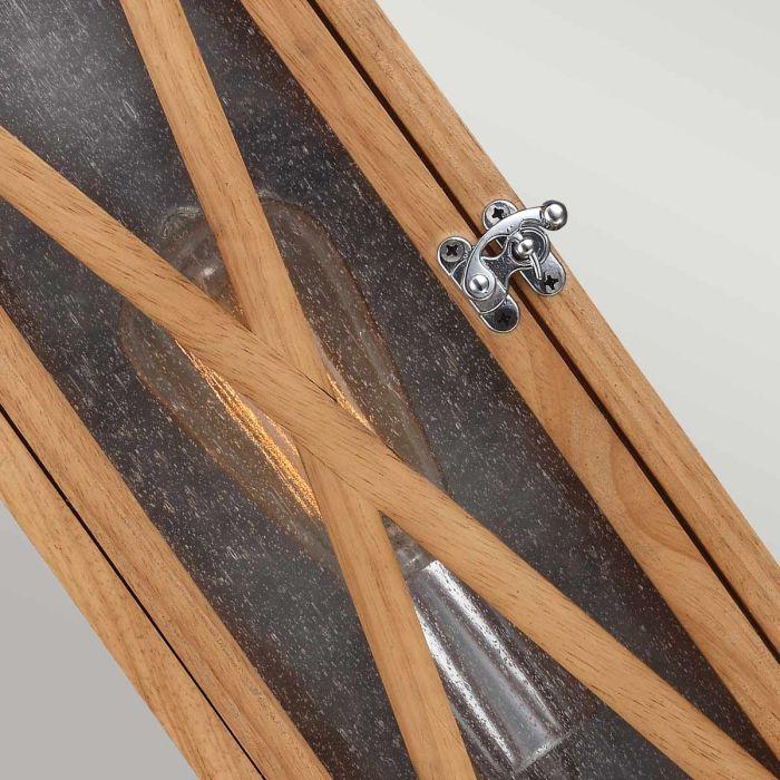 Elstead Lighting Lumiere 1 Light Rectangle Wall Light - Natural Oak