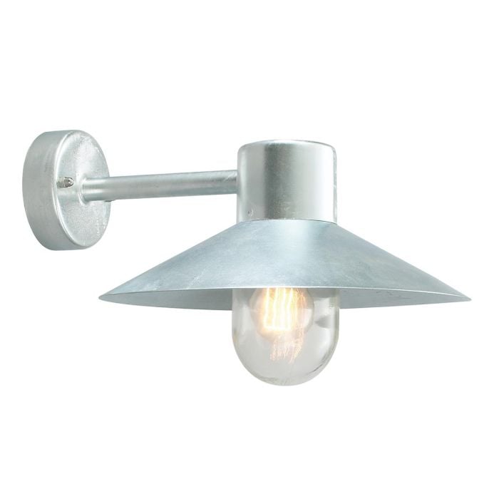 elstead lighting Lund 1 Light Wall Lantern - Galvanised