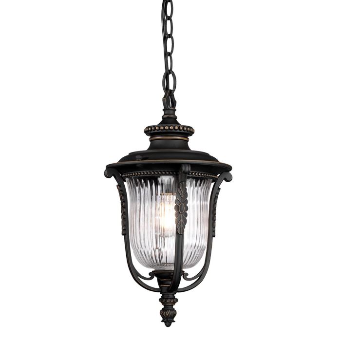 elstead lighting Luverne 1 Light Medium Chain Lantern - Rubbed Bronze