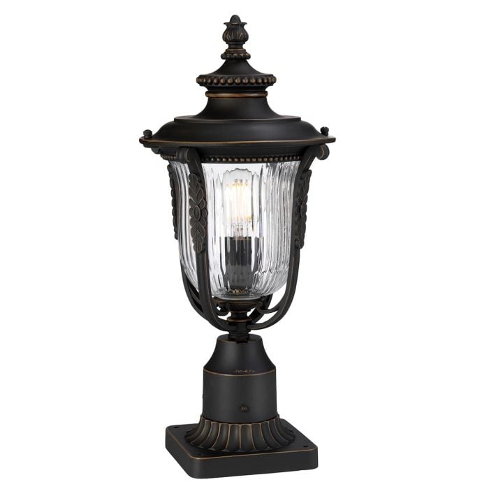 elstead lighting Luverne 1 Light Medium Pedestal - Rubbed Bronze