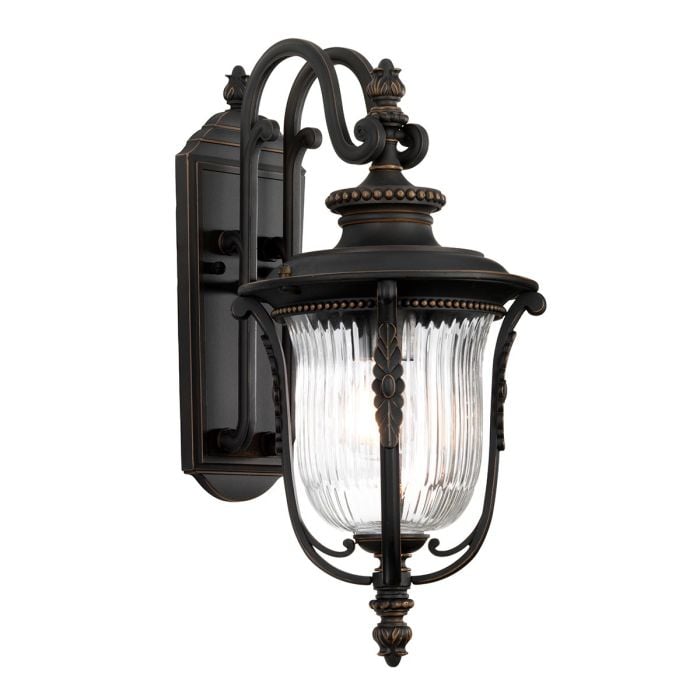 elstead lighting Luverne 1 Light Medium Wall Lantern - Rubbed Bronze