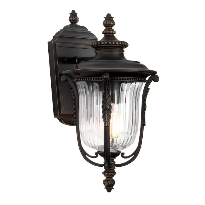 elstead lighting Luverne 1 Light Small Wall Lantern - Rubbed Bronze