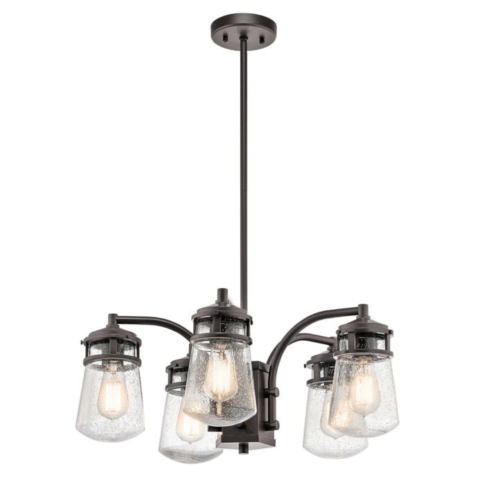 elstead lighting Lyndon 5 Light Outdoor Chandelier - Architectural Bronze
