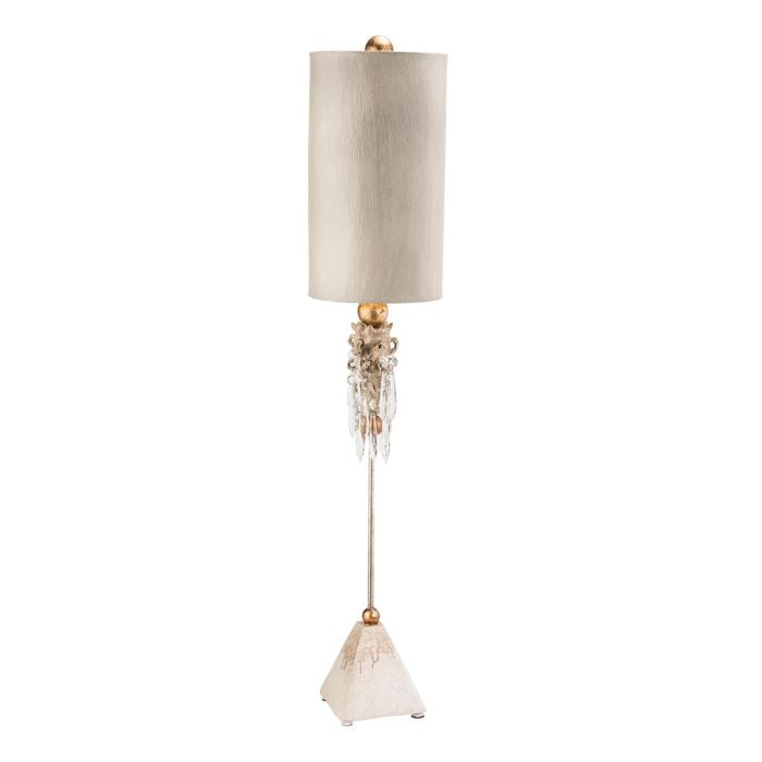 elstead lighting Madison 1 Light Table Lamp - Putty Patina Gold Leaf with Putty Patina Shade