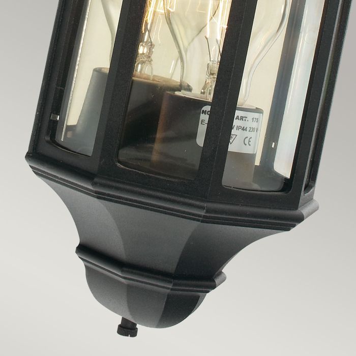 Elstead Lighting Malaga Mini 1 Light Mini Wall Lantern - Black