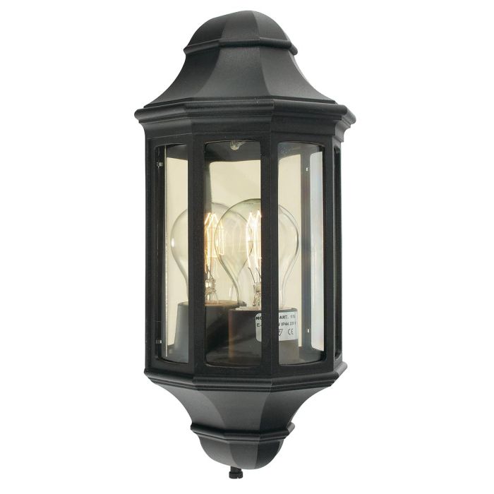 elstead lighting Malaga Mini 1 Light Mini Wall Lantern - Black