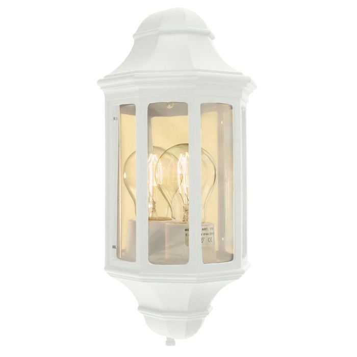 elstead lighting Malaga Mini 1 Light Mini Wall Lantern - White