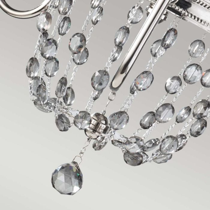 Elstead Lighting Malia 3 Light Chandelier - Polished Nickel