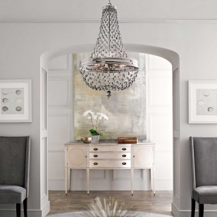 Elstead Lighting Malia 8 Light Chandelier - Polished Nickel